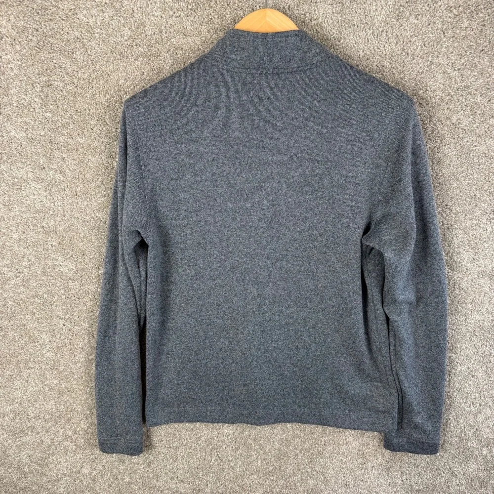 Rhone Mens Medium Quarter Zip Pullover Heather Gray Performance Knit Sweater